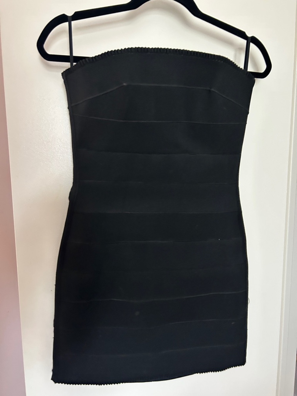 D&G Strapless Black Bodycon Mini Dress